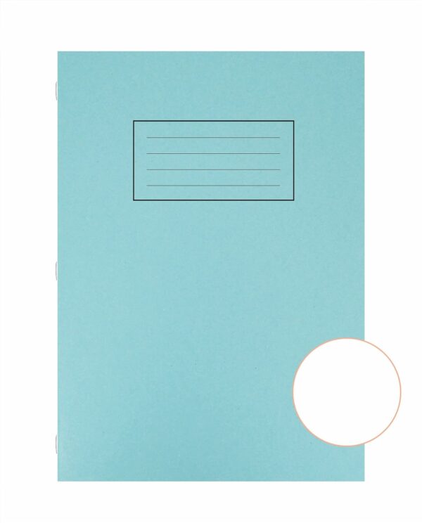 silvine a4 exercise book blue. ruled plain, 40 pages [pack of 10]