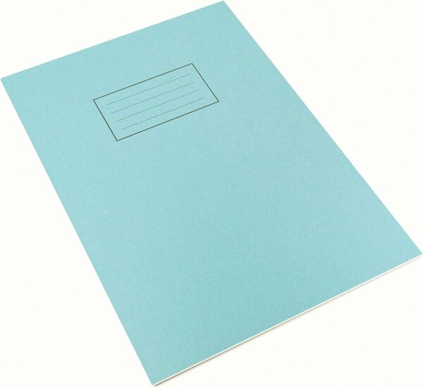 silvine a4 exercise book blue. ruled plain, 40 pages [pack of 10]