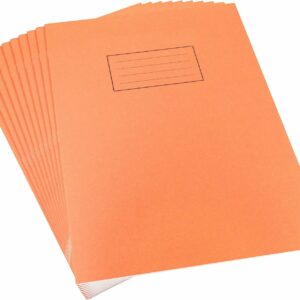 silvine a4 exercise book orange. ruled feint & margin, 40 pages [pack of 10]