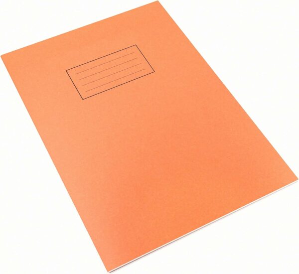 silvine a4 exercise book orange. ruled feint & margin, 40 pages [pack of 10]