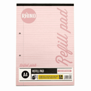 rhino a4 pink tinted refill pad hapfm[pack of 6]