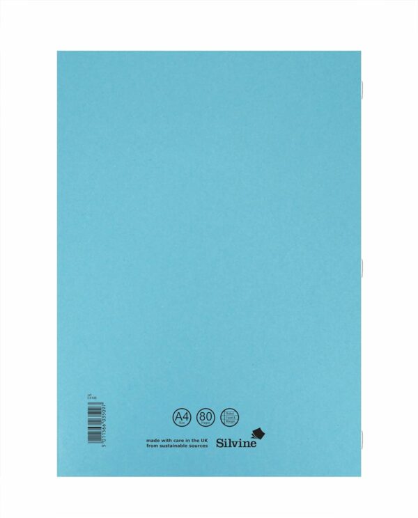 silvine a4 exercise book blue. ruled feint & margin, 40 pages [pack of 10]