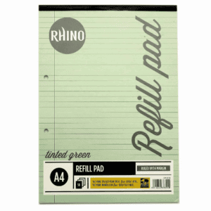 rhino a4 green tinted refill pad hagfm[pack of 6]